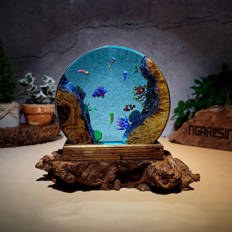 Aquarium & Marine Museum Kota Kinabalu - Oceaanaquarium Organisme Hars Tafellamp Creatieve Kunstdecoratie