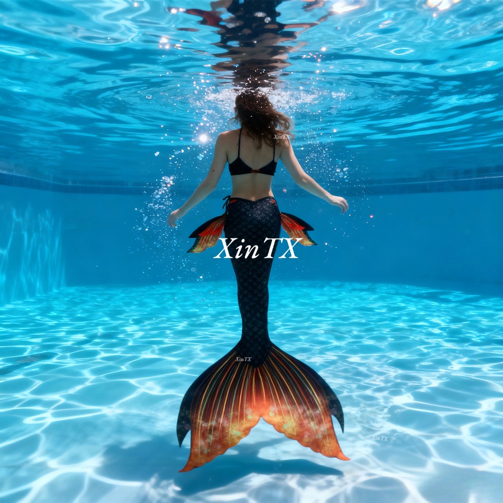 Aquarium & Marine Museum Kota Kinabalu - Volwassen zeemeerminstaartzwempak met bijpassende bh, zwemkleding