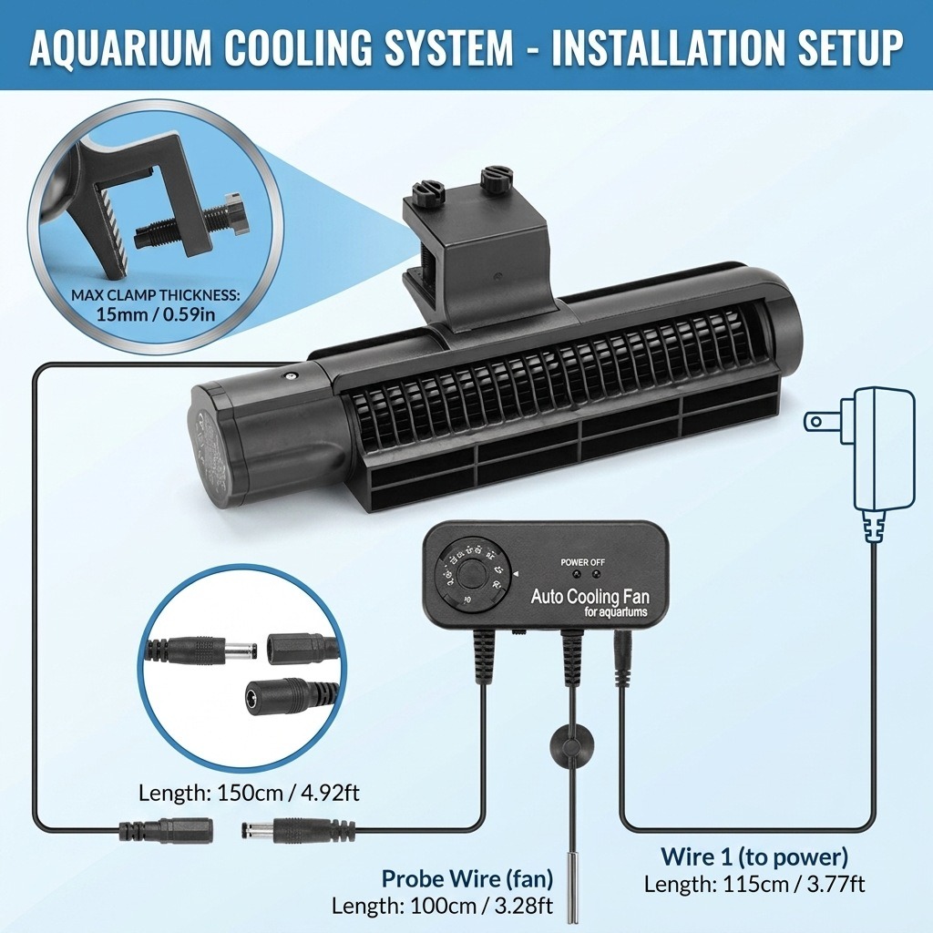 3w/4w aquariumkoelventilator A - Marine Aquarium Temperature recensie en prijs